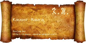 Kauser Maura névjegykártya